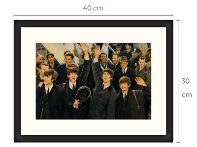 Uusi The Beatles art print kehystetty 30 cm x 40 cm