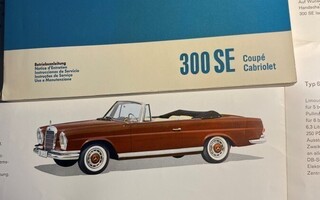 KÄYTTÖOHJEKIRJA  MERCEDES   300SE COUPE