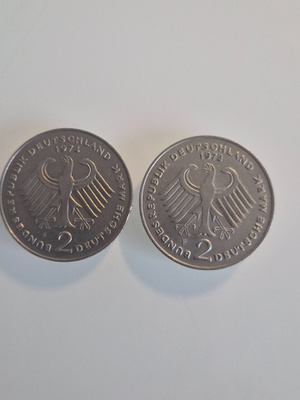 Saksa 2 markkaa 1974 ja 1972 (14515)