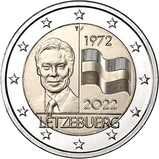 ** LUXEMBURG 2€ 2022 Lippu 50 vuotta pillerissä **