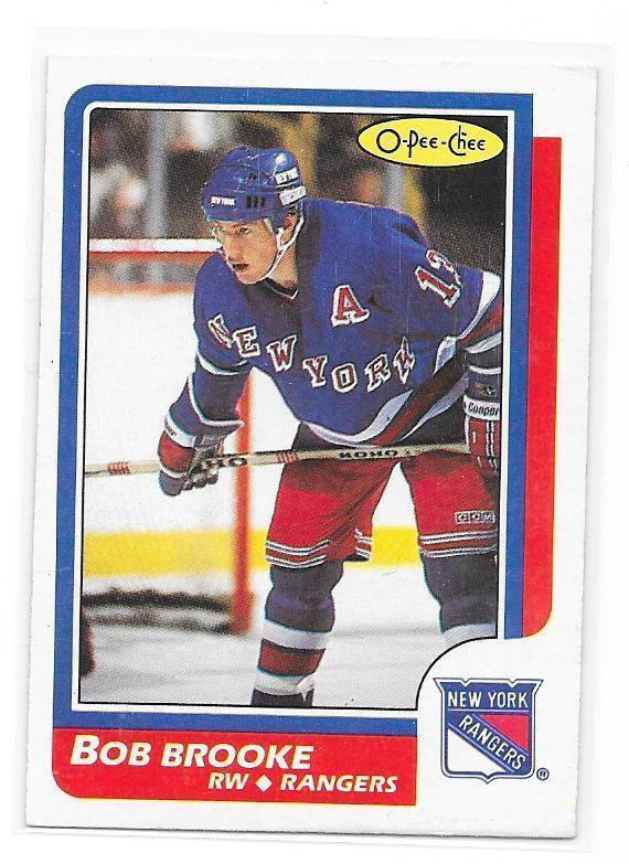 1986-87 OPC #48 Bob Brooke New York Rangers