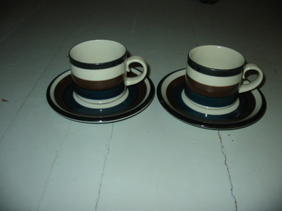 Arabia Kaira teekuppi & alustassi, 2kappaletta
