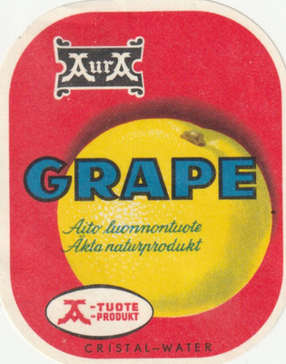 VANHA JUOMAETIKETTI - GRAPE AURA (K11-S38) (2)