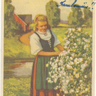P SAHAROFF - Neito kansallispuvussa - kulk. 1953 - pikkukuva 1