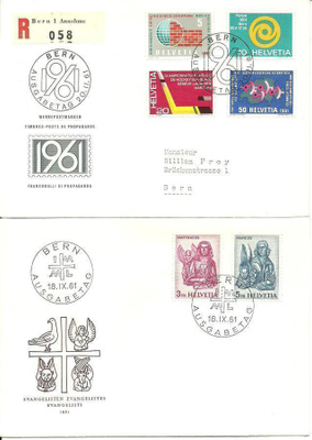 SVEITSI 2x FDC EPK 1961