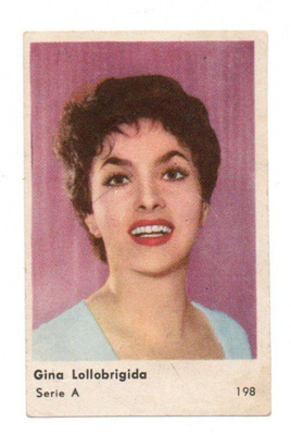 Purkkakuva Hellas Serie A n:o 198 GINA LOLLOBRIGIDA