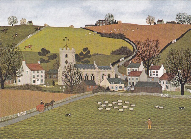 Vincent Haddelsey, 1929. The Foxhunt.,  Naivitaide . e232