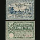 Saksa Notgeld 2 x 50 Pfennig, Bremervörde - pikkukuva 1