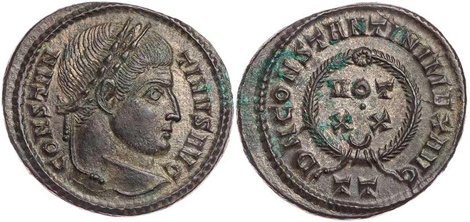 ANCIENT / ROME (II): EMPIRE / Constantine I, Æ Follis 322-25