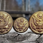 Kullanvärist Usa Militaria napit - 3 kpl. - pikkukuva 5