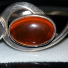 Vintage hopea Meripihka Amber rannekoru 60 luvulta - pikkukuva 1