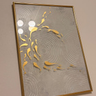 Käsintehty 3D-taulu 50 × 70 cm – kultaiset kalat - pikkukuva 4