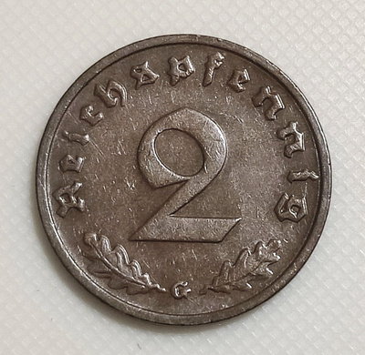 Saksa 2 Pfennig 1938G