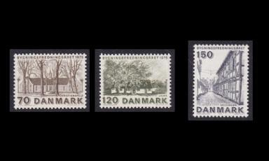 Tanska 592-4 ** Arkkitehtuurivuosi (1975)