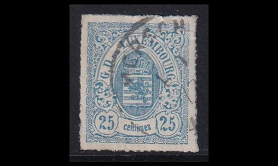 Luxemburg 20a o Vaakuna 25 C vaaleansininen (1865)