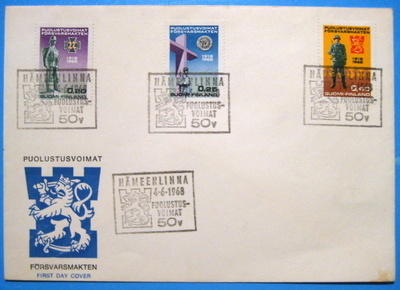 FDC-Puollustusvoimmat 50 v. 4.6.1968 (81)