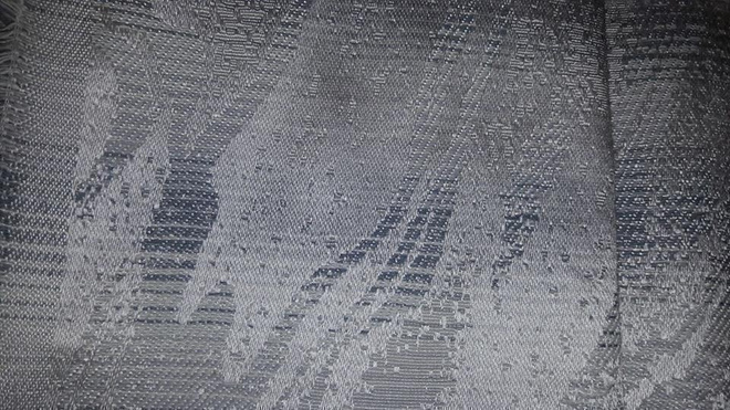 Sini-hopea sisustuskangas 40x112cm