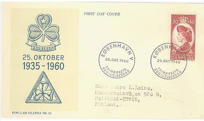 Tanska Mi 387 FDC