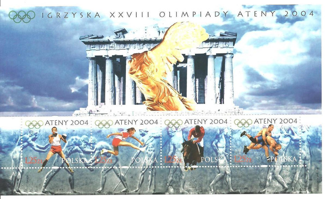 OLYMPIALAISET urheilu blokki PUOLA 2004 **