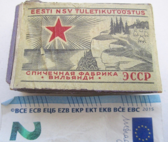 VANHA Tulitikku Aski CCCP Viro Eesti 1940 Viljandi