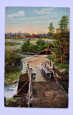 Suomi Finland 1911 silta yli kosken