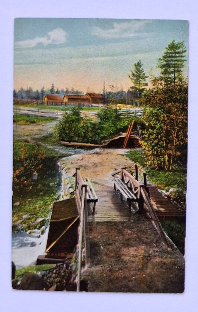 Suomi Finland 1911 silta yli kosken