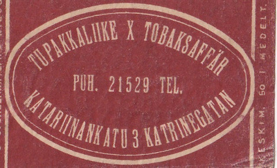 Tupakkaliike X, Katariinankatu 3   1/16
