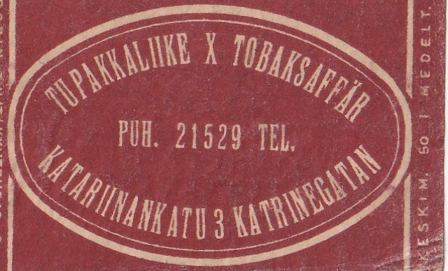 Tupakkaliike X, Katariinankatu 3   1/16
