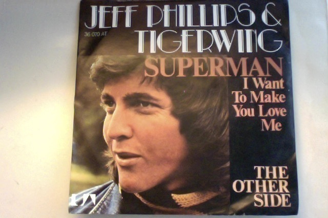 JEFF PHILIPS & TIGERWING : SUPERMAN : VINYYLI  7"  UUSI 1976