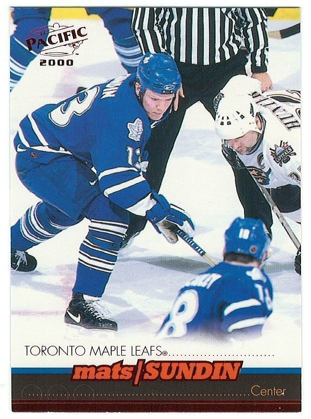 99-00 Pacific Red #416 Mats Sundin
