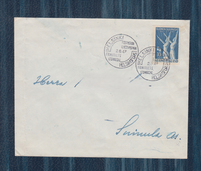 FDC Suurkisat...Helsinki 2.6.1947