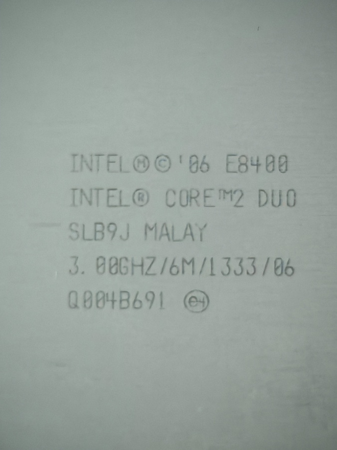 Intel Core 2 Duo E8400