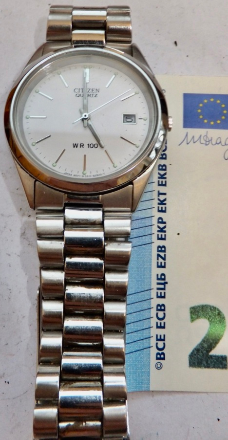 VANHA Kello Citizen WR 100 Water Resistant Alkup. Ranneke