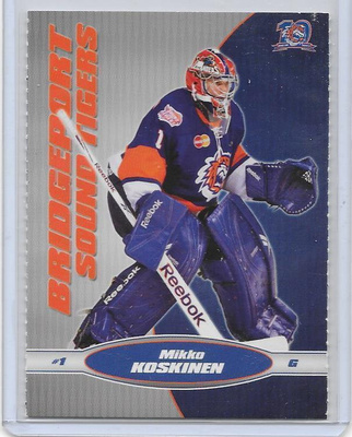 2010-11 Bridgeport Soundtigers #3 Mikko Koskinen farmi MV