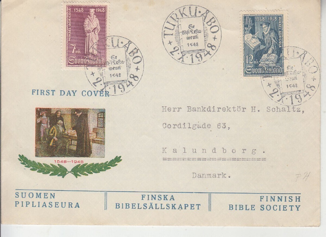 FDC 1948 Mikael Acricola