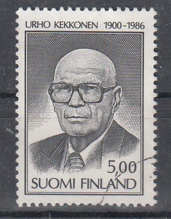 1986 Kekkonen pyöröleimattu