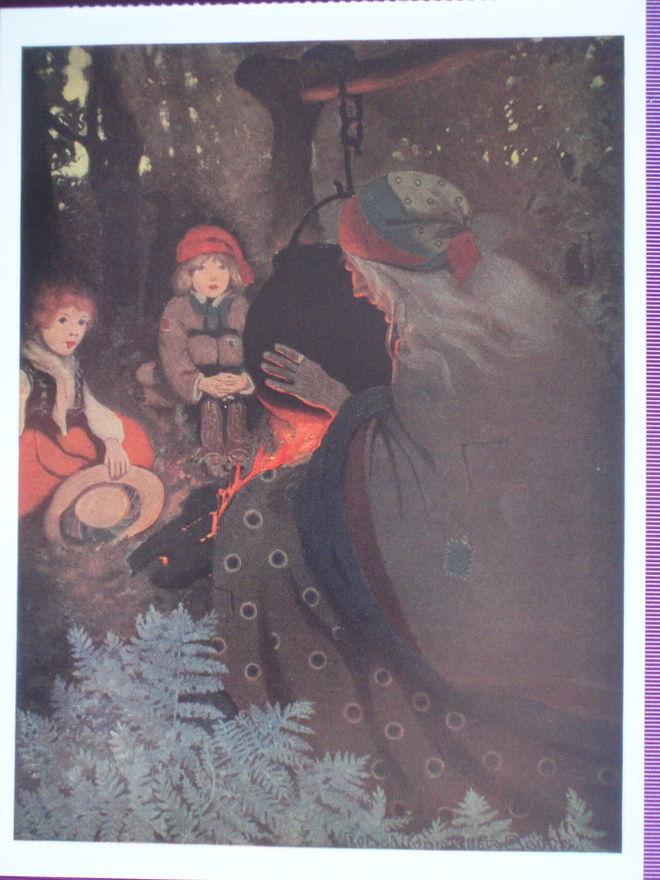 Ethel Betts lapset kuuntelevat tarinaa nuotiolla