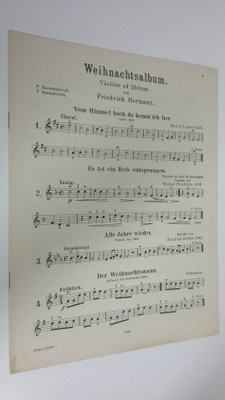 Friedrich Hermann : Weihnachtsalbum : Violine ad libitum