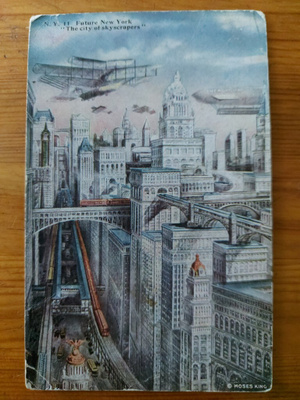 Future New York. The City of skyscrapers, k.1910