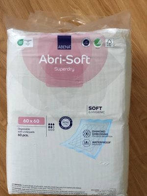 Abena Abri-Soft Superdry 60x60 cm vuodesuoja, 49 kpl