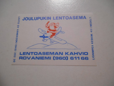TT Etiketti Joulupukin lentoasema Rovaniemi