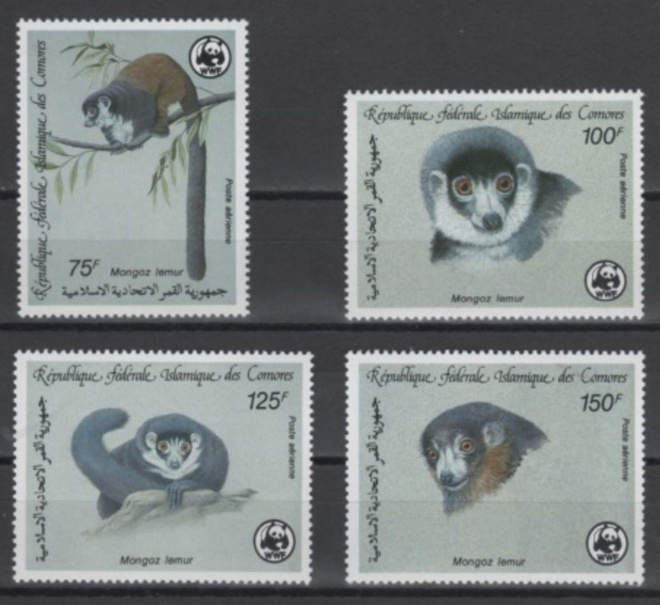(S0085) COMOROS, 1987 (WWF. Mongoose Lemur). MNH**