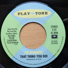 THE WONDERS – That Thing You Do! / Dance With Me Tonight 7" - pikkukuva 4
