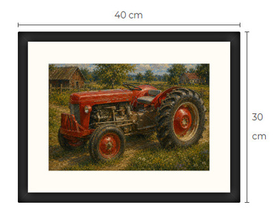 Uusi Massey Ferguson traktori art print 30 cm x 40 cm