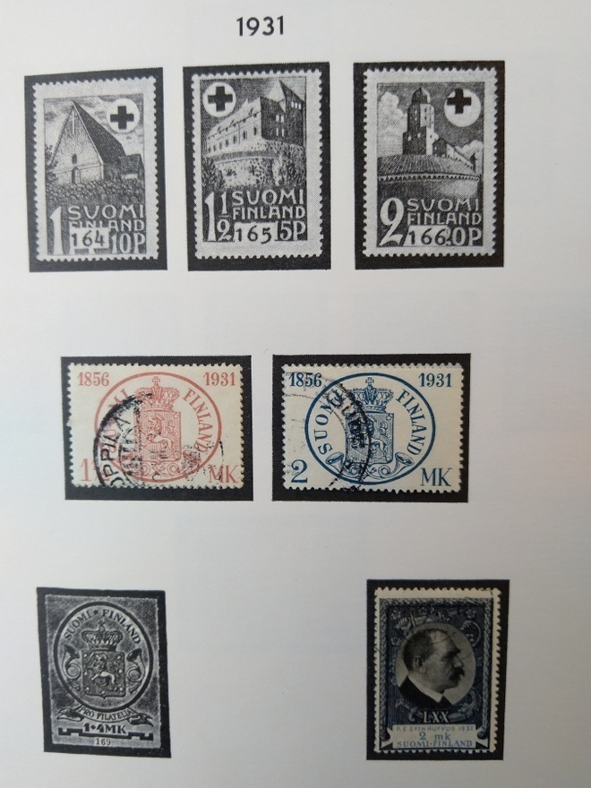 1931 Postimerkin 75-vuotisjuhla ja Svinhufud 70 vuotta