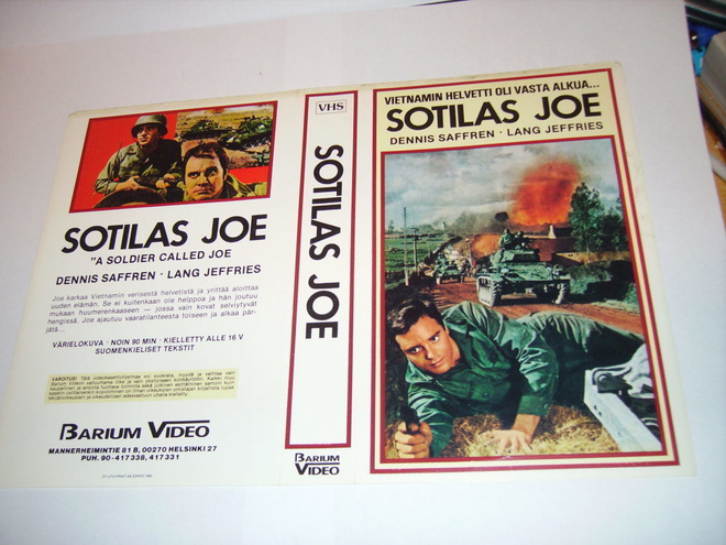 Vhs kansipaperi Fix - SOTILAS JOE (Sis.postikulut)