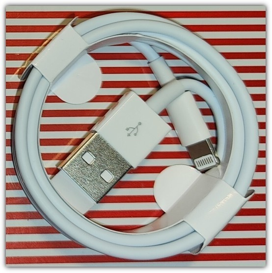 Valkoinen iPad / iPhone 8pin USB A - Lightning-kaapeli / 1m