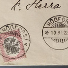 HÖGFORS -venäläisleima saariskirjeellä 1922 - pikkukuva 2