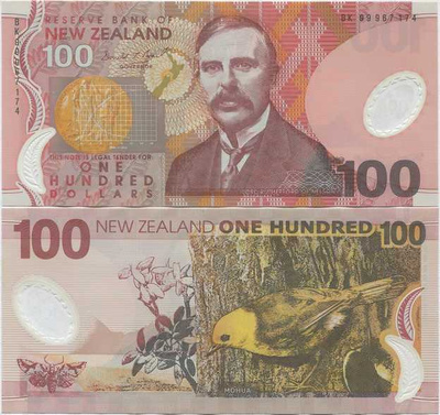 Uusi-Seelanti New Zealand 100 Dollars 1999 UNC P189a Polymer