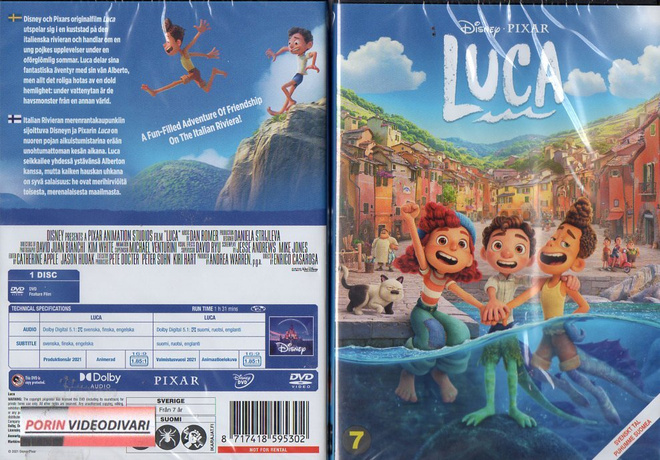 Luca	(38 087)	UUSI	-FI-	DVD				2021	24.pixar,